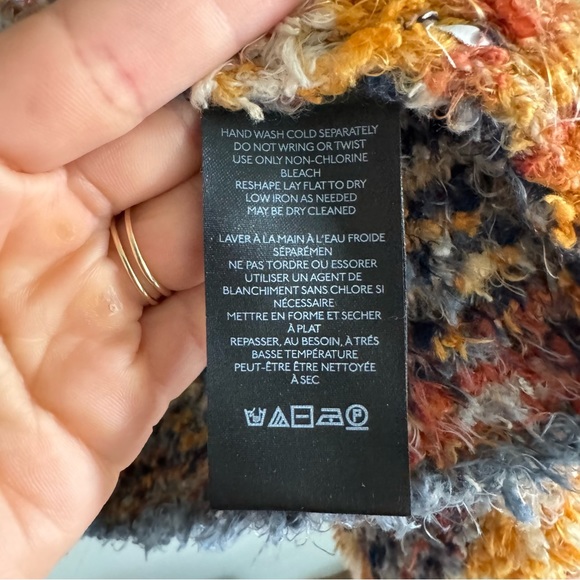 Pilcro Spacedye Sweater Vest Size XS In Orange Motif - Picture 4 of 14